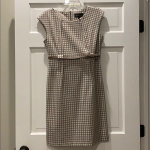 Connected Cap Sleeve Houndstooth Dress